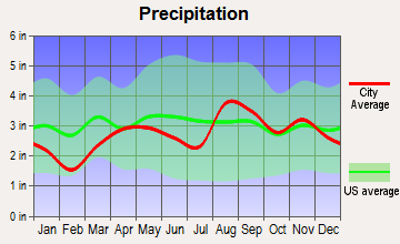 Muskegon Heights, Michigan average precipitation