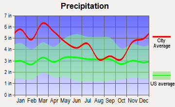Scooba, Mississippi average precipitation