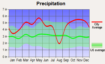 Horatio, Arkansas average precipitation