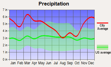 Mantee, Mississippi average precipitation