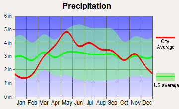 Paris, Missouri average precipitation
