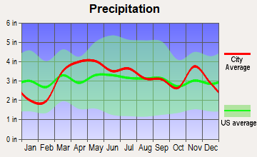 Portage Des Sioux, Missouri average precipitation