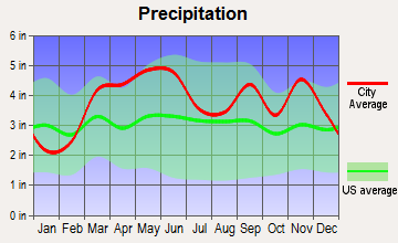 Shell Knob, Missouri average precipitation