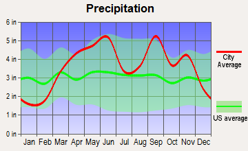 Carthage, Missouri average precipitation