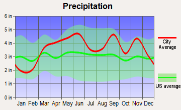 Billings, Missouri average precipitation