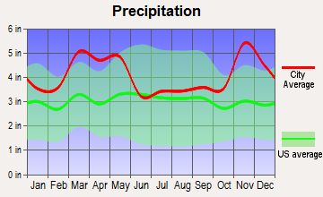 Maynard, Arkansas average precipitation