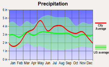 New London, Missouri average precipitation