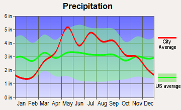 Edina, Missouri average precipitation