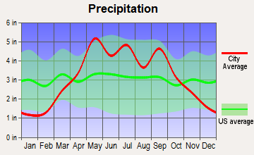 Kearney, Missouri average precipitation