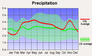 Kirkwood, Missouri average precipitation