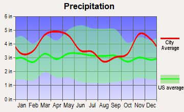 Pollard, Arkansas average precipitation