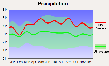 Elmwood Park, New Jersey average precipitation