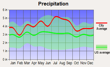 Florence-Roebling, New Jersey average precipitation