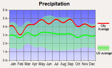 Maplewood, New Jersey average precipitation