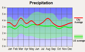 Millville, New Jersey average precipitation