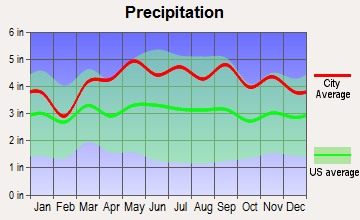 Ramsey, New Jersey average precipitation