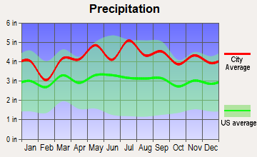 Roselle Park, New Jersey average precipitation