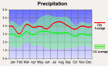 West Freehold, New Jersey average precipitation