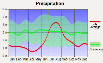 Mescalero, New Mexico average precipitation