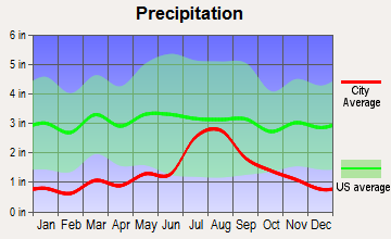 El Rancho, New Mexico average precipitation
