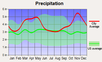 Batesville, Arkansas average precipitation