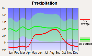 Tatum, New Mexico average precipitation