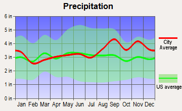 Adams, New York average precipitation