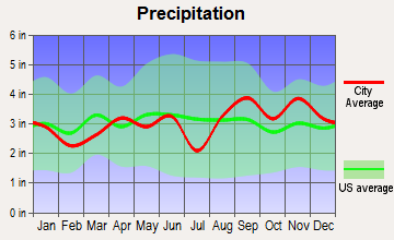 Alexandria Bay, New York average precipitation