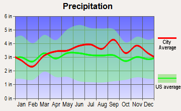 Fayetteville, New York average precipitation