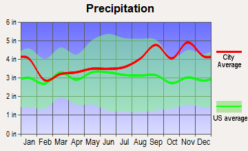 Fort Drum, New York average precipitation