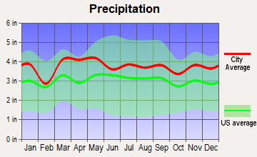 Franklin Square, New York average precipitation