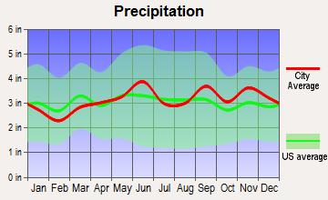 North Tonawanda, New York average precipitation