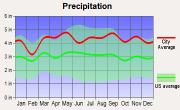 Ossining, New York average precipitation