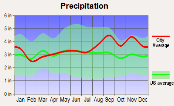 Pamelia, New York average precipitation