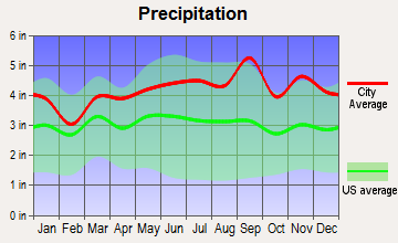 Deerfield, New York average precipitation