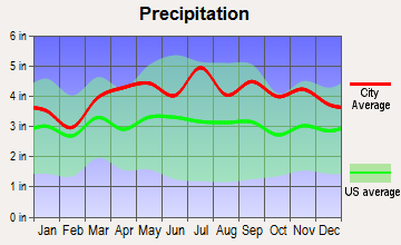 East Fishkill, New York average precipitation
