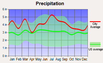 Carthage, North Carolina average precipitation