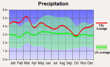 Clyde, North Carolina average precipitation