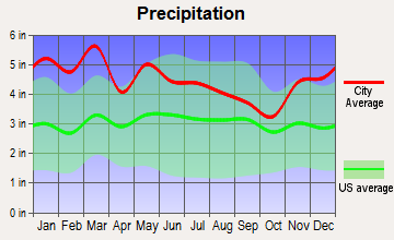 Dillsboro, North Carolina average precipitation