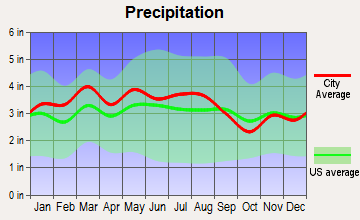 Mars Hill, North Carolina average precipitation