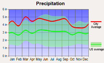 Moravian Falls, North Carolina average precipitation