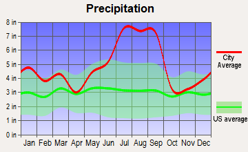Northwest, North Carolina average precipitation