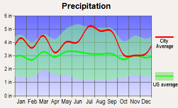Princeton, North Carolina average precipitation