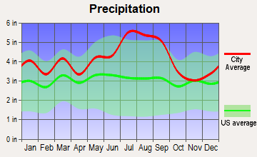 Washington Park, North Carolina average precipitation