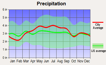 Akron, Ohio average precipitation