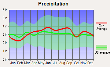 Berea, Ohio average precipitation