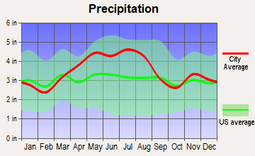 Buckeye Lake, Ohio average precipitation