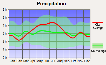 Crooksville, Ohio average precipitation