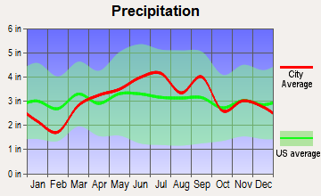 Leavittsburg, Ohio average precipitation