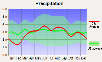 Rocky Ridge, Ohio average precipitation
